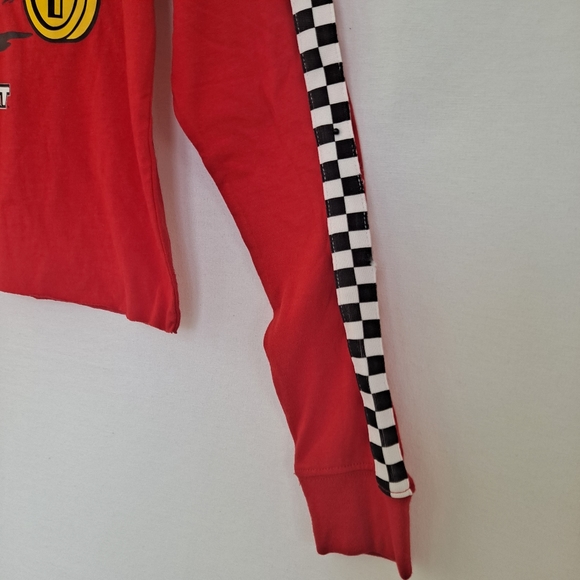 Love Tribe Nintendo Super Mario Kart Long Sleeve Red Cropped Tee Top szM - Picture 4 of 6